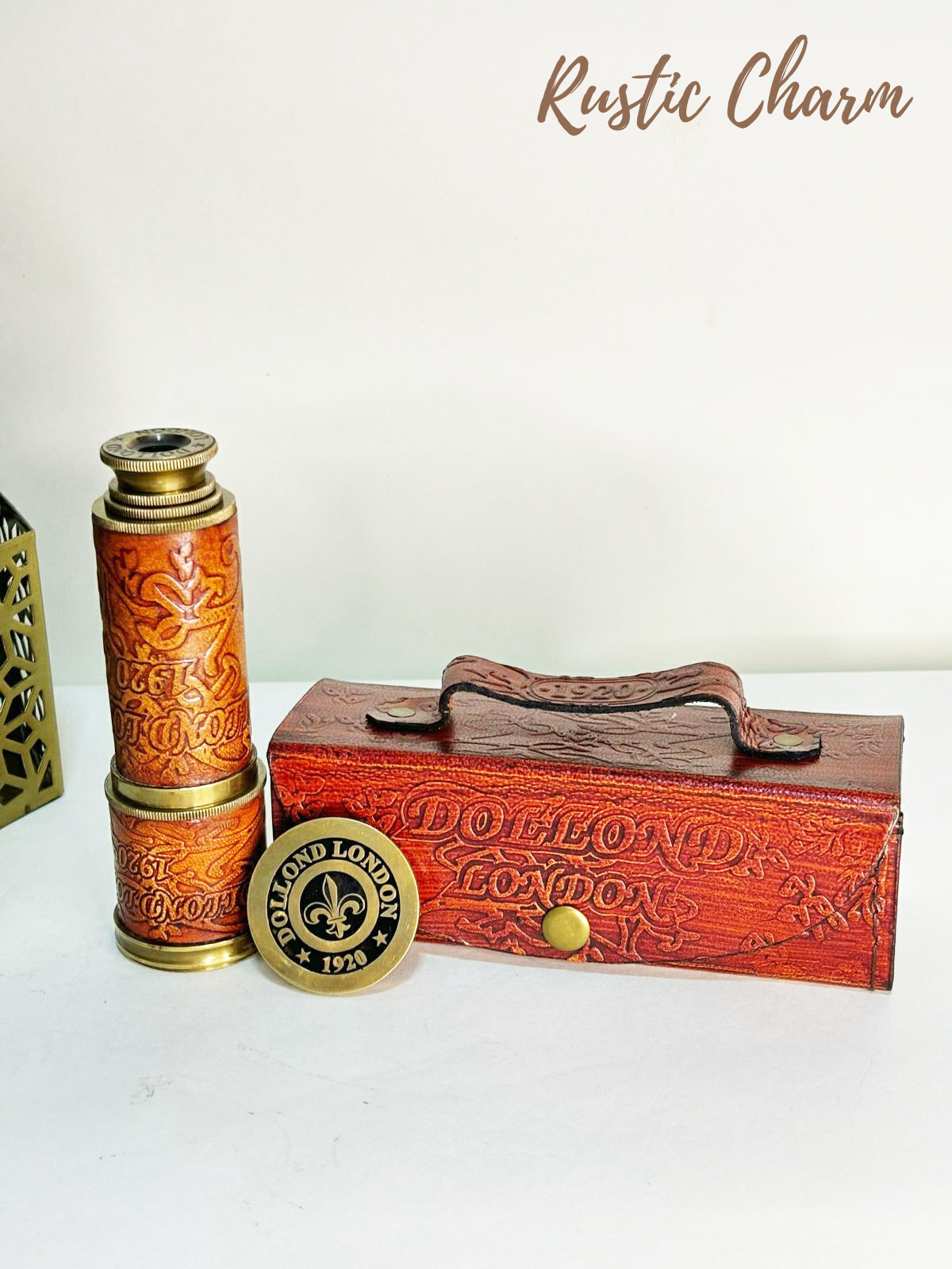 Antique Telescope with Leather Case