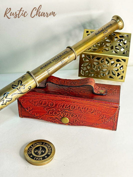 Antique Telescope with Leather Case