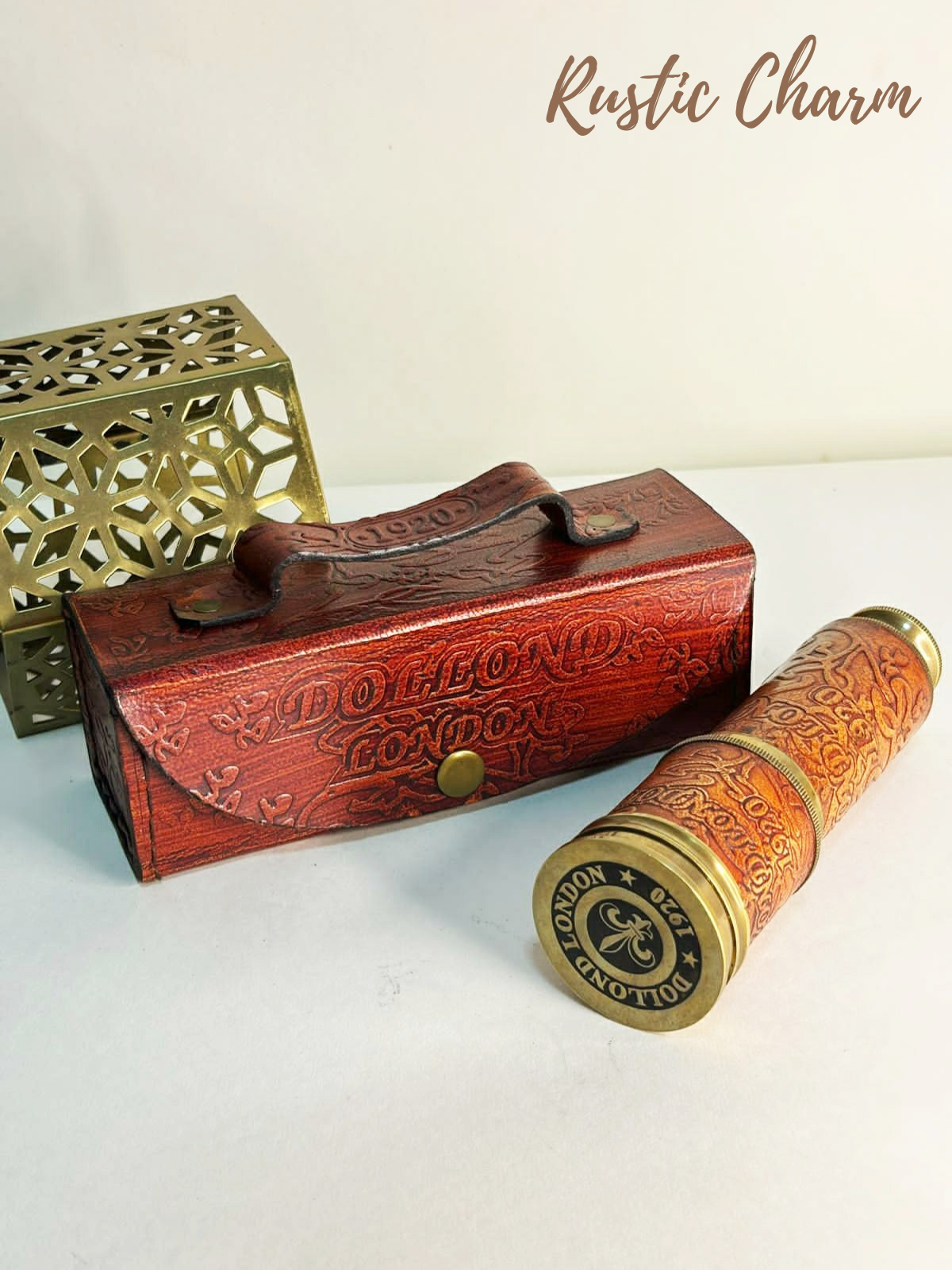 Antique Telescope with Leather Case