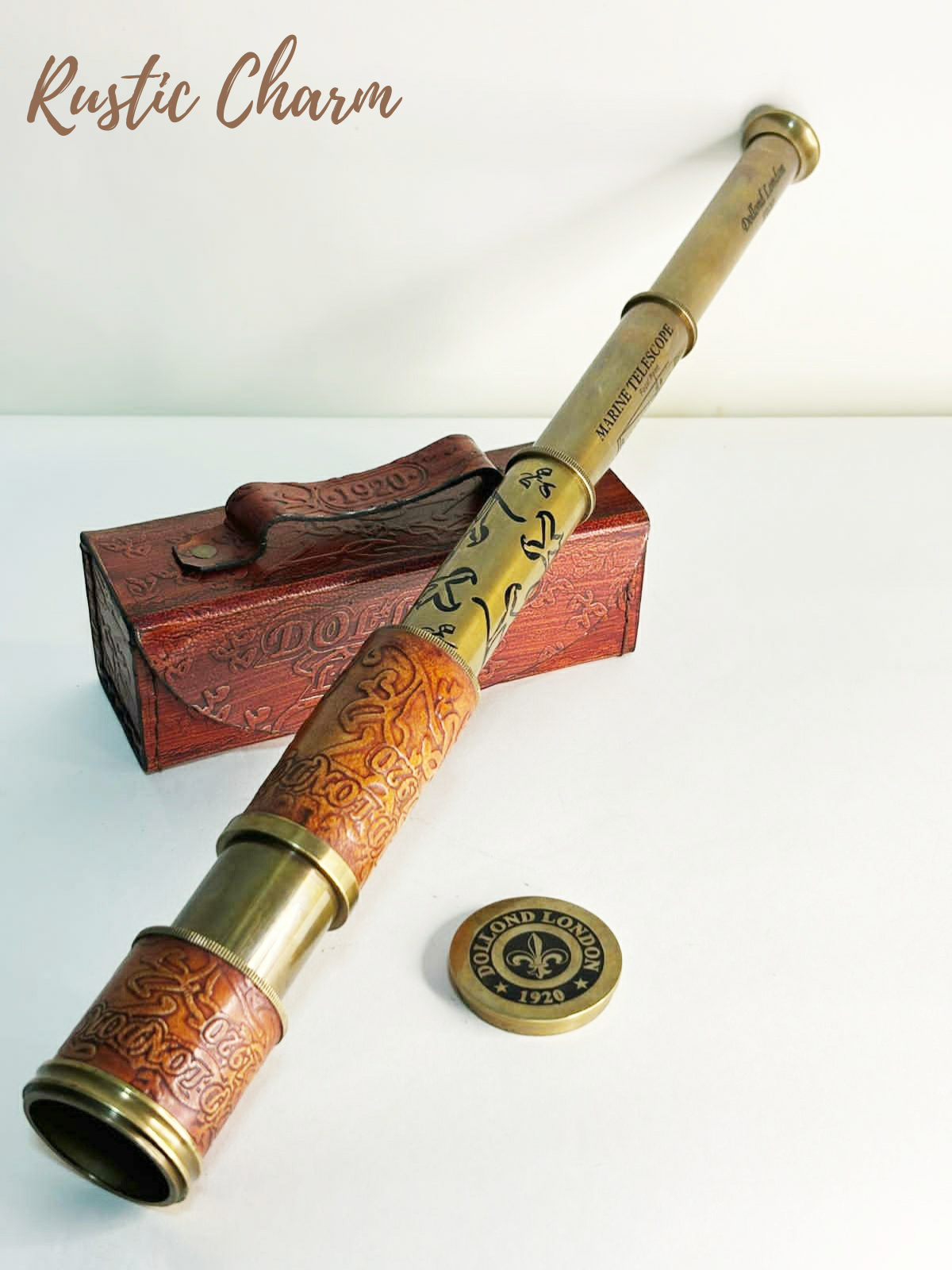 Antique Telescope with Leather Case