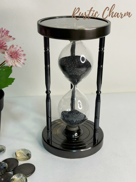 Brass Sand Timer with Compass