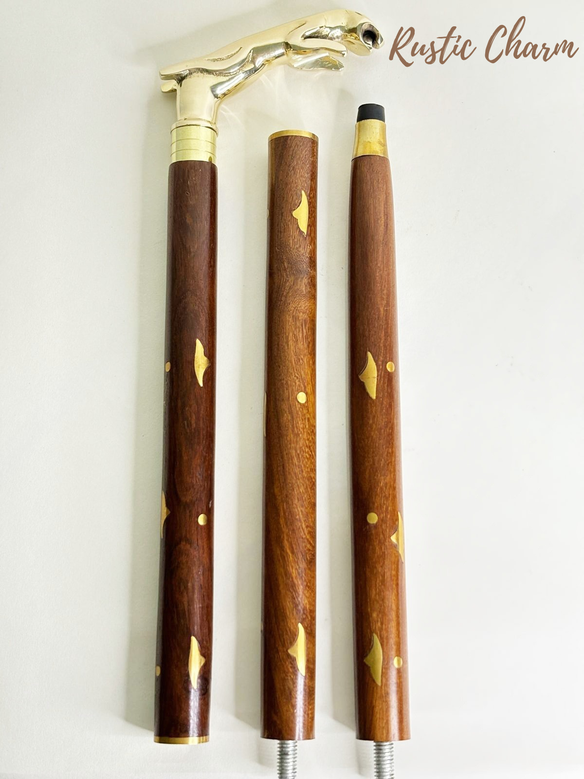 Walking Stick with Brass Jaguar head