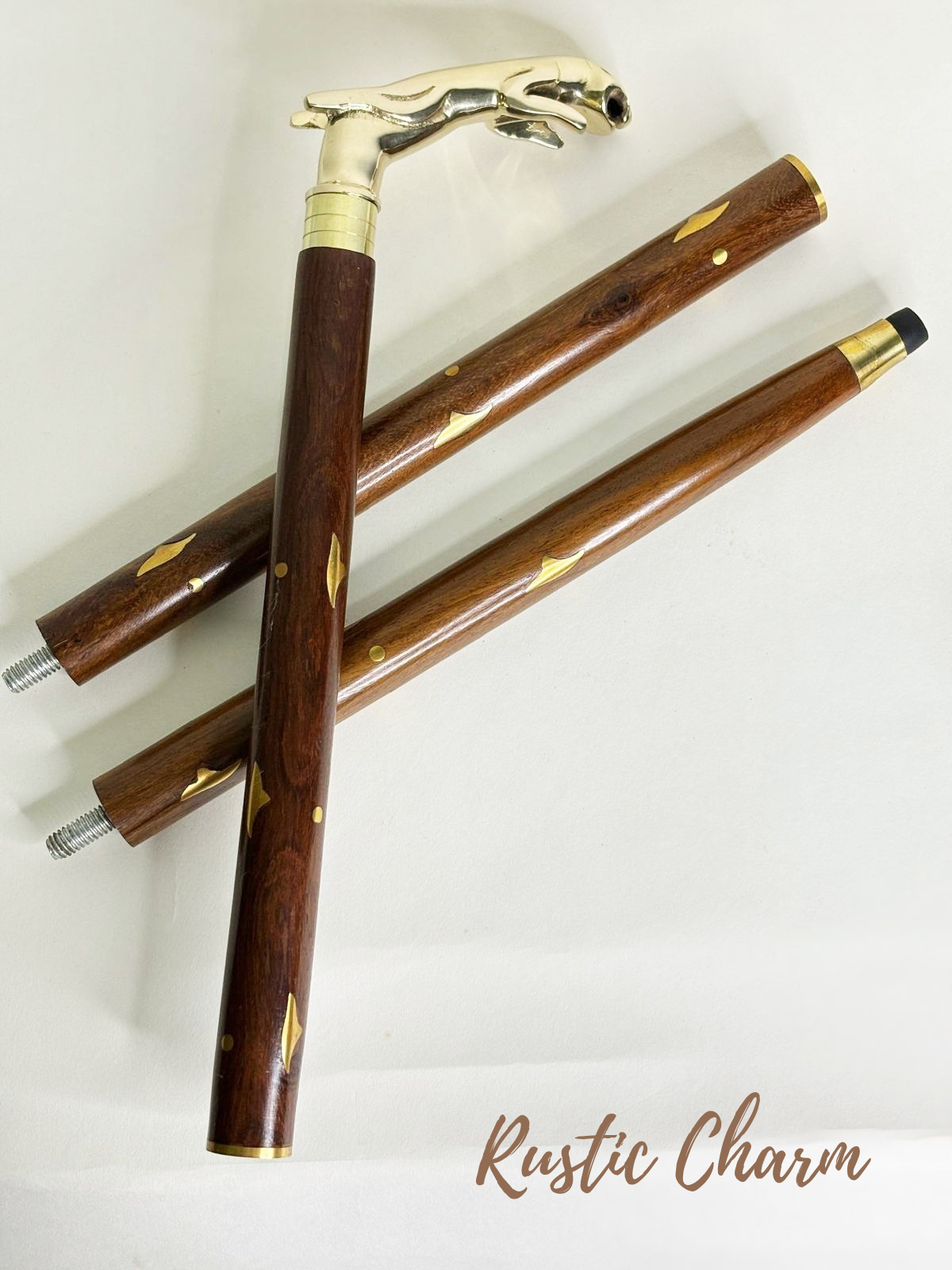 Walking Stick with Brass Jaguar head