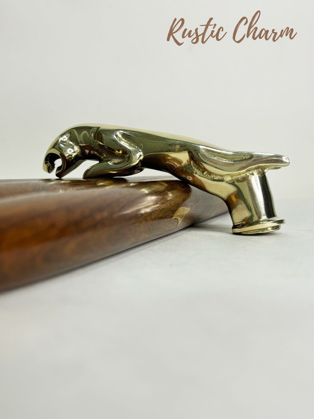 Walking Stick with Brass Jaguar head