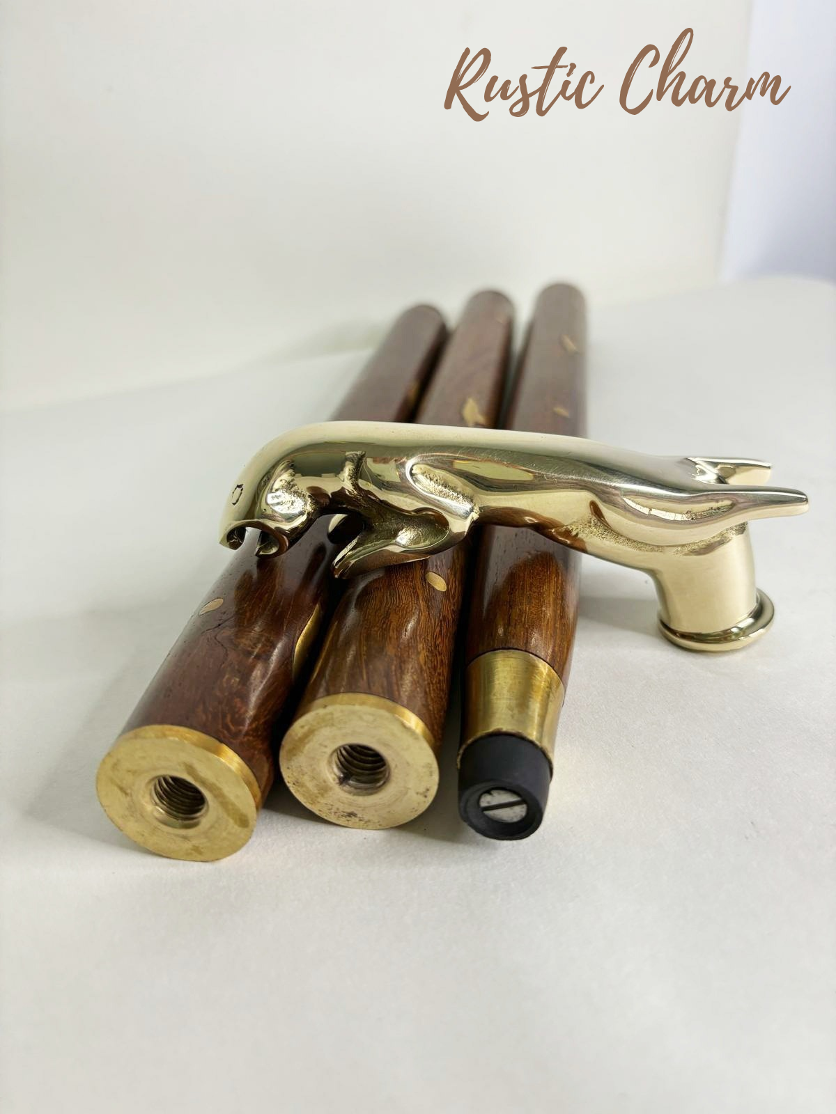 Walking Stick with Brass Jaguar head