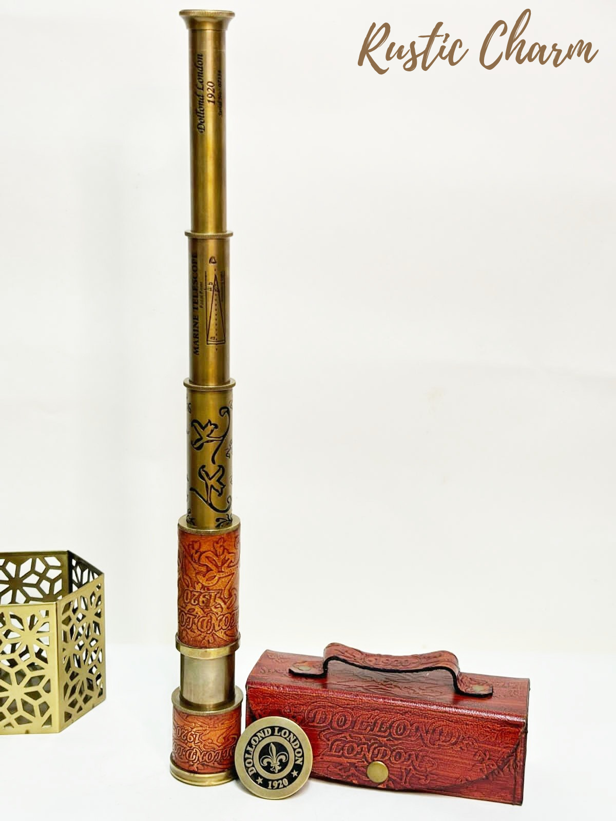 Antique Telescope with Leather Case