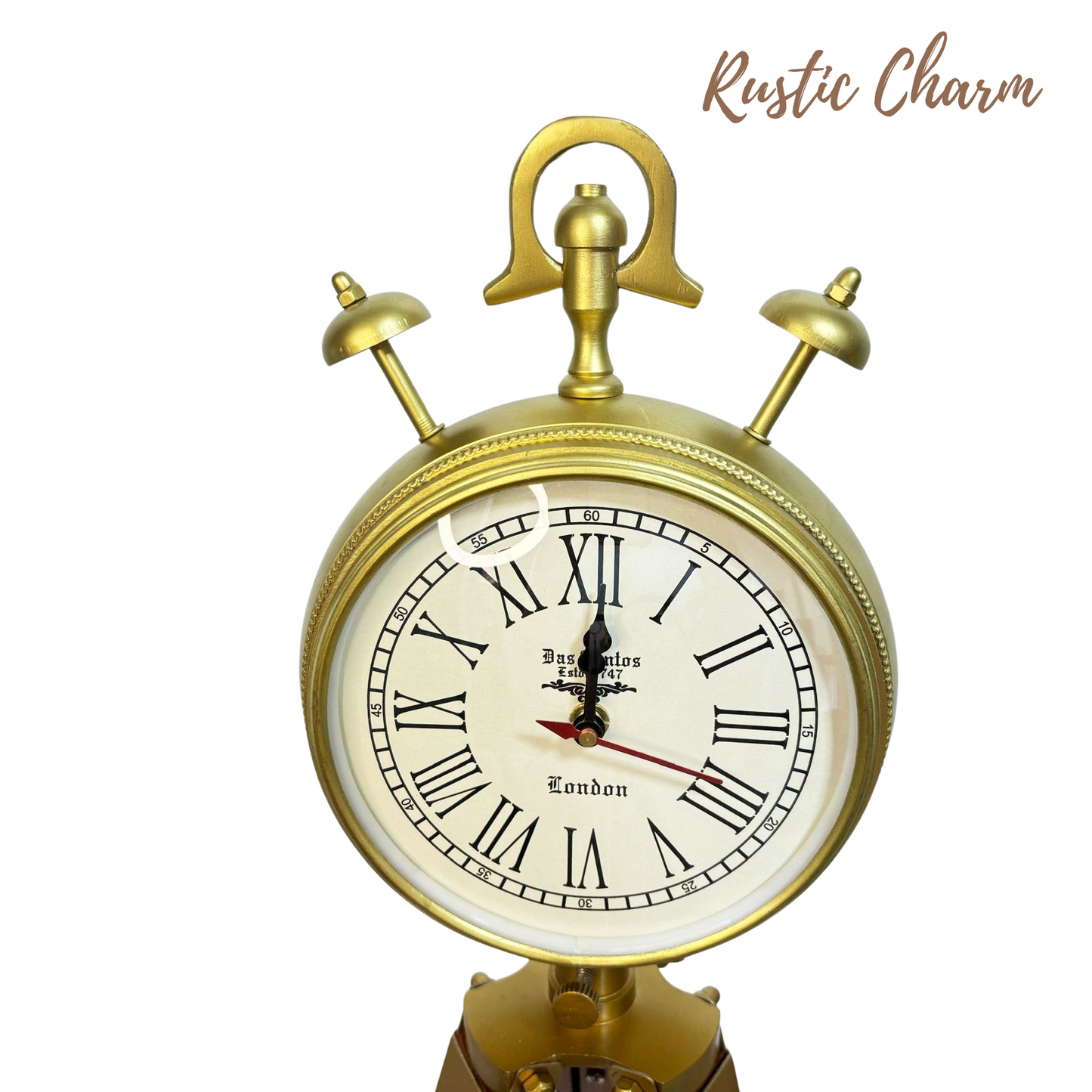 Analog Clock With Tripod Stand