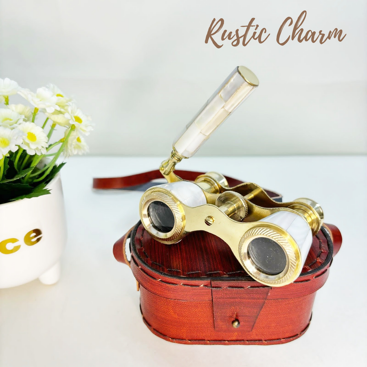Brass Binocular with Handle
