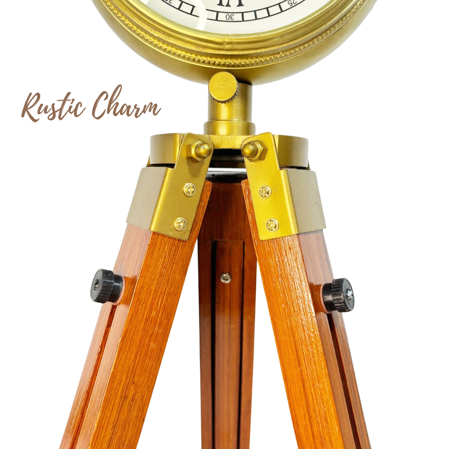 Analog Clock With Tripod Stand