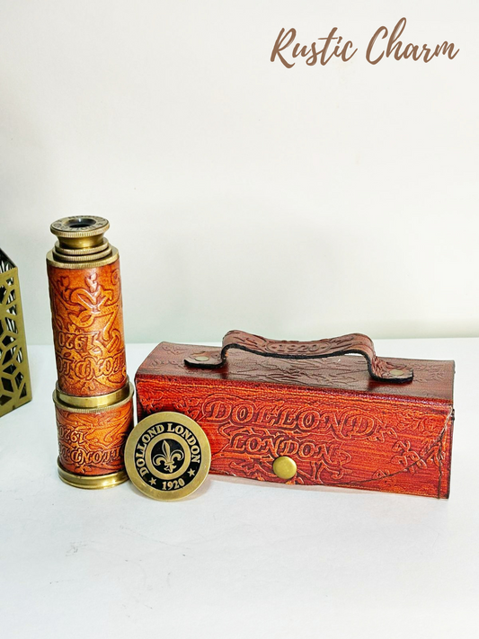 Antique Telescope with Leather Case