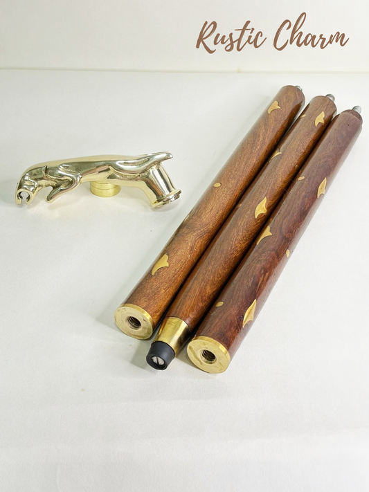 Walking Stick with Brass Jaguar head