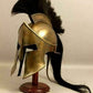 King Leonidas Spartan Helmet (𝗪𝗶𝘁𝗵 𝗪𝗼𝗼𝗱𝗲𝗻 𝗦𝘁𝗮𝗻𝗱)
