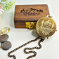 Antique Pocket Compass with Wooden Box