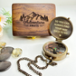 Antique Pocket Compass with Wooden Box