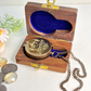 Antique Pocket Compass with Wooden Box