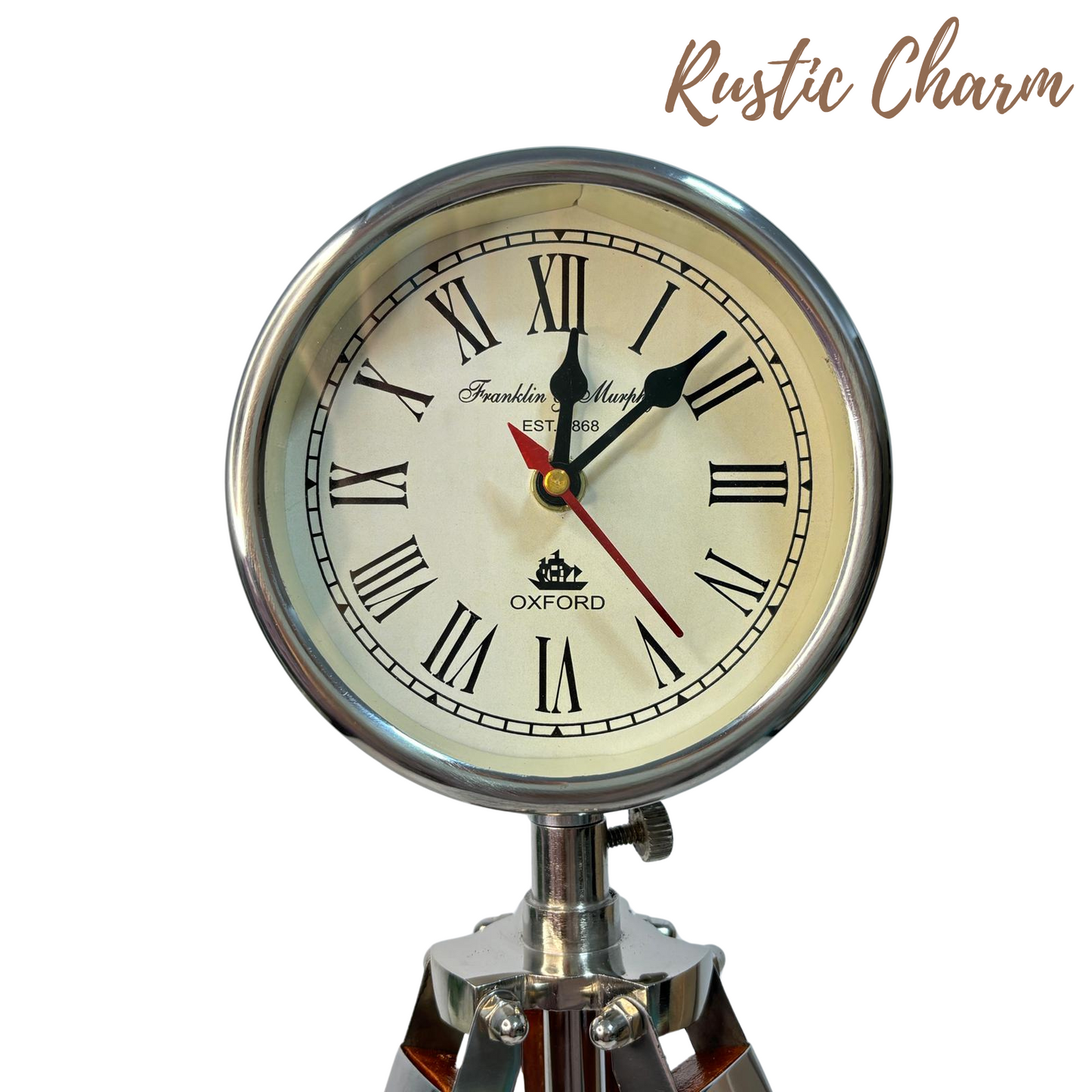 Table Clock with Adjustable Tripod Stand