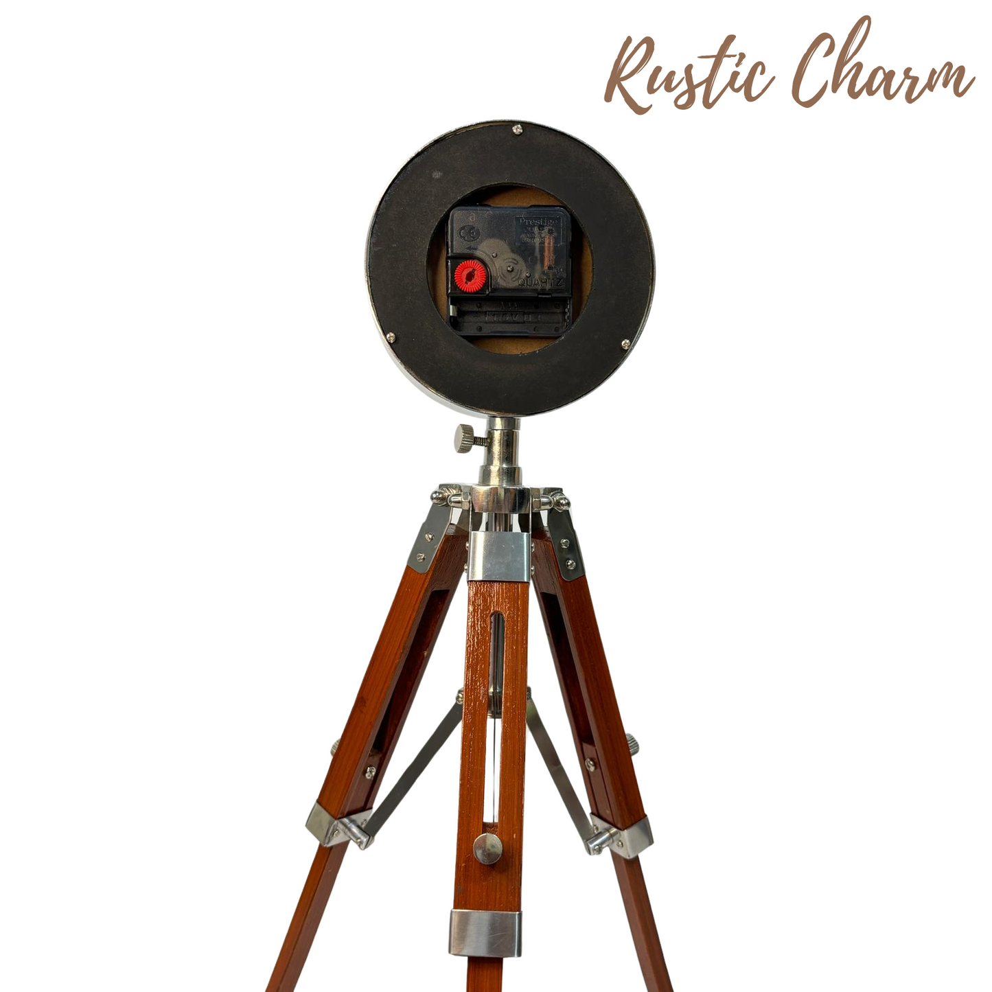 Table Clock with Adjustable Tripod Stand