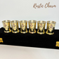 Black Velvet Brass Shot Glass Set of 6