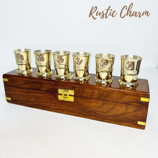 Wooden Box Shot Glass
